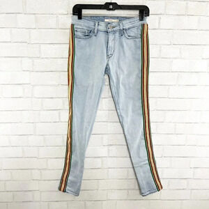 Levi's 711 Skinny Jeans With Stripes Down Legs Women's Waist Size 28